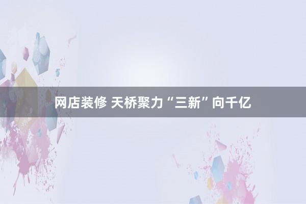 网店装修 天桥聚力“三新”向千亿